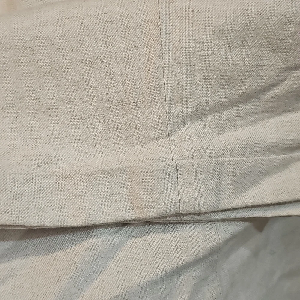 Claiborne Men's Cream 54% Linen 45% Cotton Dress Pants Size 31/32